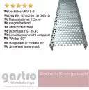 U-Profil Lochblech Rv 5-8 Stahl verzinkt 1,5 mm